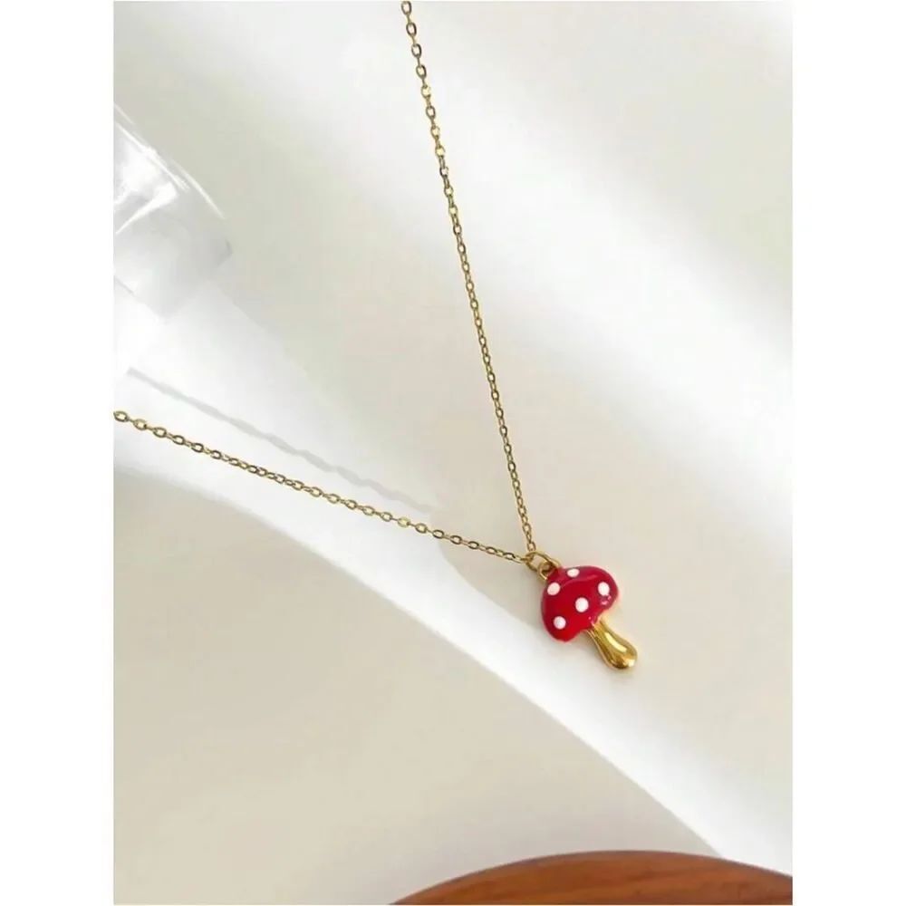 Mushroom necklace #2615